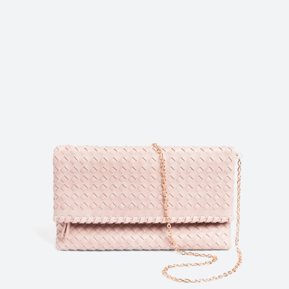 Blush Foldover Clutch